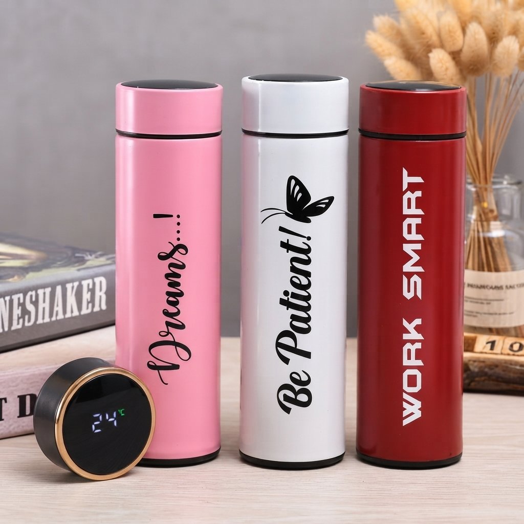 Smart Temperature Display Vacuum Flask – Stainless Steel Thermal Water Bottle with Digital Temperature Display